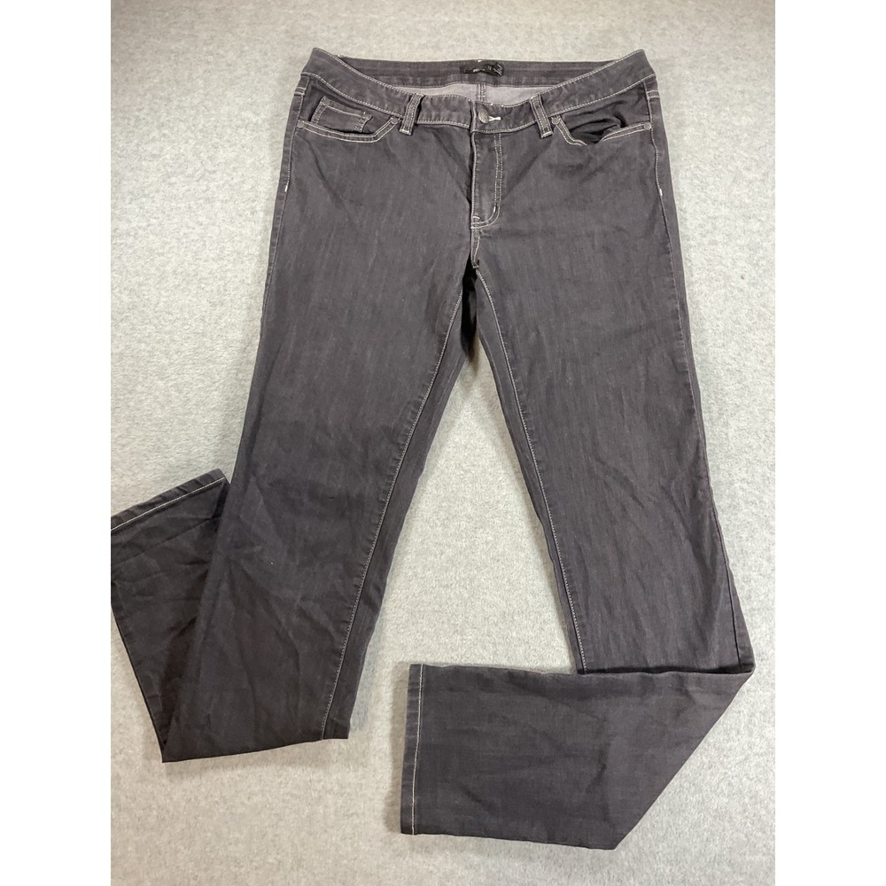 Prana Womens Gray Organic Cotton Blend Straight Leg Jeans Size 12/31 2404